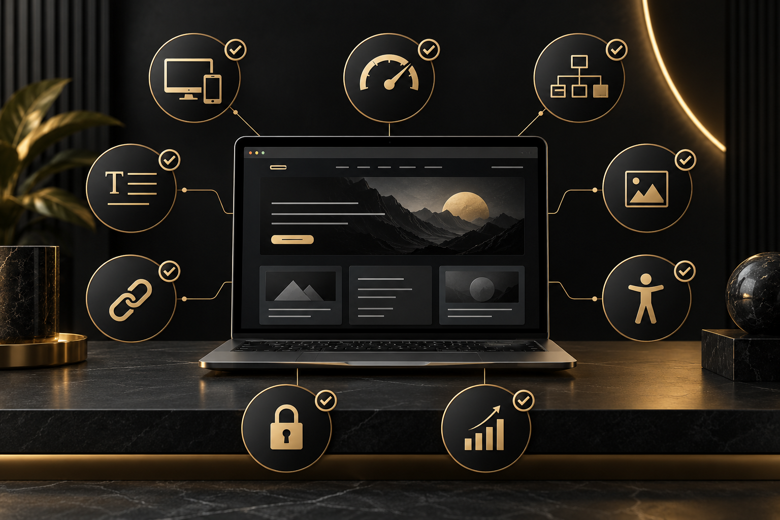 Technical SEO website checklist with mobile speed structure links accessibility and security