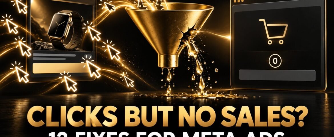 Facebook ads receiving clicks but losing sales through a leaking conversion funnel